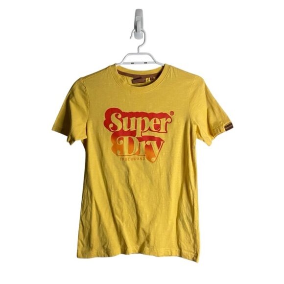Superdry Women's Yellow The Vintage Shadow Short Sleeve Tee - Picture 1 of 7